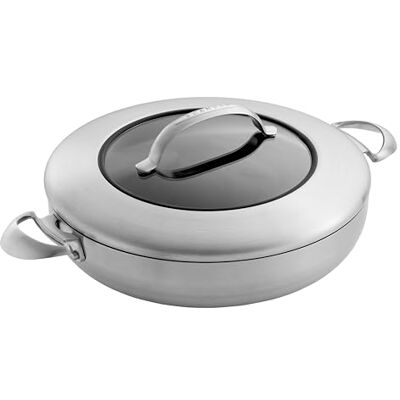 Scanpan CTX braadpan met deksel 32 cm 5-laagse constructie geschikt voor alle warmtebronnen multifunctionele pan inductie Stratanium antiaanbaklaag ovenbestendig Scanpan CTX braadpan met deksel 32 cm 5-laagse constructie geschikt voor alle warmtebronnen multifunctionele pan inductie Stratanium antiaanbaklaag ovenbestendig