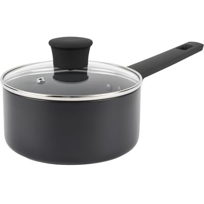 Russell Hobbs RH02840EU7 18cm Non-Stick Saucepan – Induction Pan, Tempered Glass Lid & Steam Vent, High Performance, Easy-Clean, Little/No Oil, Soft-Touch Handle, 5 Year Guarantee, Shield Collection Russell Hobbs RH02840EU7 18cm Non-Stick Saucepan – Induction Pan, Tempered Glass Lid & Steam Vent, High Performance, Easy-Clean, Little/No Oil, Soft-Touch Handle, 5 Year Guarantee, Shield Collection