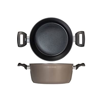 H&H Cookplus Borghese, 2 handgrepen, antiaanbaklaag, 24 cm, standaard, medium H&H Cookplus Borghese, 2 handgrepen, antiaanbaklaag, 24 cm, standaard, medium