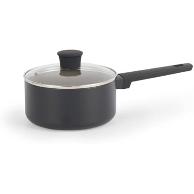 Salter BW12877EU7 Ceramic 16 cm Saucepan Recycled Aluminium Body, Healthy PFOA & PFAS-Free Non-Stick Coating, Induction Suitable, Easy Clean, Soft Touch Stay Cool Handle, Cooking Pot With Glass Lid Salter BW12877EU7 Ceramic 16 cm Saucepan Recycled Aluminium Body, Healthy PFOA & PFAS-Free Non-Stick Coating, Induction Suitable, Easy Clean, Soft Touch Stay Cool Handle, Cooking Pot With Glass Lid