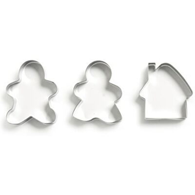 Excelsa Cookies Time uitsteker Family, roestvrij staal, zilver, 16 x 21 x 2 cm, 3 stuks Excelsa Cookies Time uitsteker Family, roestvrij staal, zilver, 16 x 21 x 2 cm, 3 stuks