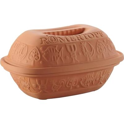 Römertopf braadpan, klassieke keramische stoompan van natuurlijke klei, voor maximaal 2 personen, 1,5 liter Römertopf braadpan, klassieke keramische stoompan van natuurlijke klei, voor maximaal 2 personen, 1,5 liter