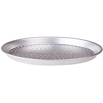 Baldassare Agnelli Pentole Agnelli Pasteria en pizza cakevorm, rond, van legering, 3003, geperforeerd, aluminium, 26 x 26 x 3 cm Baldassare Agnelli Pentole Agnelli Pasteria en pizza cakevorm, rond, van legering, 3003, geperforeerd, aluminium, 26 x 26 x 3 cm
