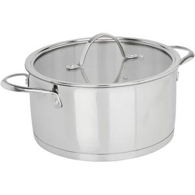 Sitram 711463, Charleston kookpan van roestvrij staal, professionele kwaliteit, Ø 24 cm, H 12 cm, inclusief glazen stoomdeksel, voor alle warmtebronnen, inclusief inductie Sitram 711463, Charleston kookpan van roestvrij staal, professionele kwaliteit, Ø 24 cm, H 12 cm, inclusief glazen stoomdeksel, voor alle warmtebronnen, inclusief inductie
