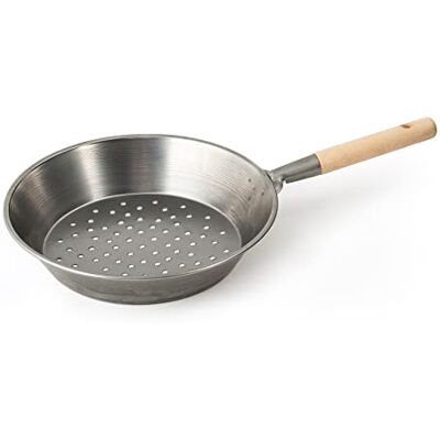 HOME Pan Castagne van ijzer, 30 cm, handvat van hout, 4634830 HOME Pan Castagne van ijzer, 30 cm, handvat van hout, 4634830