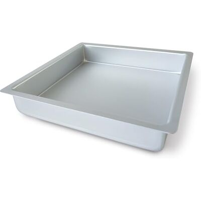 Guardini Professioneel, vierkante vorm met afneembare bodem, geschikt voor intensief gebruik, gemaakt van geanodiseerd gerecycled aluminium, 26 x 26 x 5 cm, kleur zilver Guardini Professioneel, vierkante vorm met afneembare bodem, geschikt voor intensief gebruik, gemaakt van geanodiseerd gerecycled aluminium, 26 x 26 x 5 cm, kleur zilver