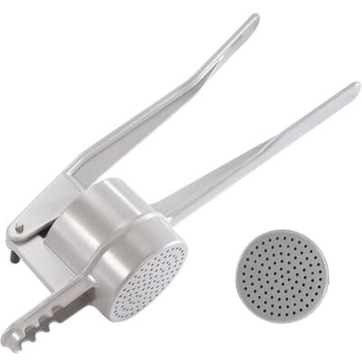 Westmark Spätzle- en pureepers, ronde gaten, gegoten aluminium, lengte: 41 cm, Spätzlepress, zilver, 61102230 Westmark Spätzle- en pureepers, ronde gaten, gegoten aluminium, lengte: 41 cm, Spätzlepress, zilver, 61102230