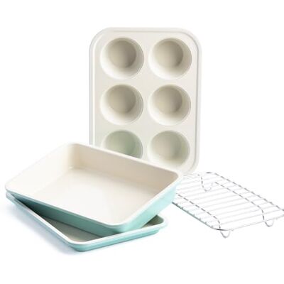 Greenlife Bakwaren Turquoise Keramisch Non-Stick Set - Bakset Greenlife Bakwaren Turquoise Keramisch Non-Stick Set - Bakset