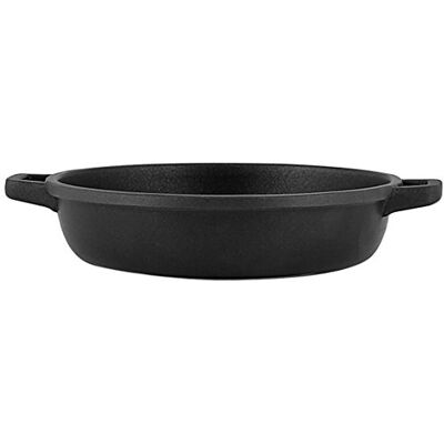 HOME Granchef braadpan met antiaanbaklaag met 2 handgrepen, rond, persdrukaluminium, zwart, 22 cm HOME Granchef braadpan met antiaanbaklaag met 2 handgrepen, rond, persdrukaluminium, zwart, 22 cm