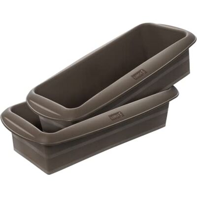 Lurch FlexiForm 2-delige set broodbakvormen van 100% BPA-vrij platina silicone, 25 x 9 cm, bruin Lurch FlexiForm 2-delige set broodbakvormen van 100% BPA-vrij platina silicone, 25 x 9 cm, bruin