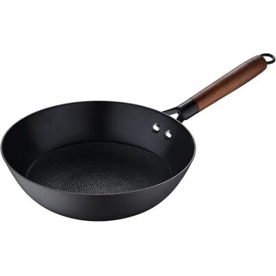 MasterPro Wok Ø 24 x 7,5 cm van geperst ijzer met keramische coating. MasterPro Wok Ø 24 x 7,5 cm van geperst ijzer met keramische coating.