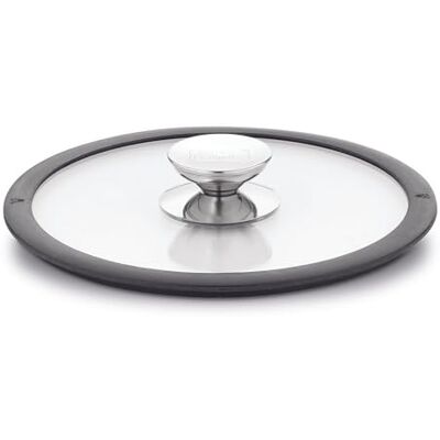 Berndes 007580 glazen deksel met zwarte siliconen rand 20 cm Berndes 007580 glazen deksel met zwarte siliconen rand 20 cm