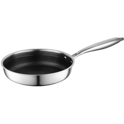 Florina koekenpan van roestvrij staal ARISTO 24 cm 3-laags structuur Antiaanbaklaag met honingraateffect Ovenbestendig Ergonomische handgreep Spiegelglans Voor alle soorten kachels Florina koekenpan van roestvrij staal ARISTO 24 cm 3-laags structuur Antiaanbaklaag met honingraateffect Ovenbestendig Ergonomische handgreep Spiegelglans Voor alle soorten kachels