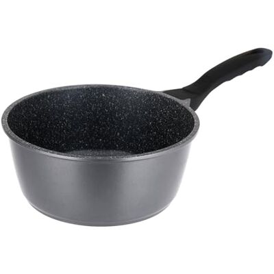 Sitram 714219 steelpan, gegoten aluminium, voor binnen, steenlook, Ø 18 cm, hoogte 8 cm, Whitford Xylan antiaanbaklaag, 2-laags, PFOA-vrij, hittebestendige soft-touch handgreep, voor alle Sitram 714219 steelpan, gegoten aluminium, voor binnen, steenlook, Ø 18 cm, hoogte 8 cm, Whitford Xylan antiaanbaklaag, 2-laags, PFOA-vrij, hittebestendige soft-touch handgreep, voor alle
