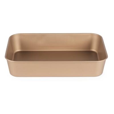Russell Hobbs Opulence Diepe braadslede 40 cm, koolstofstaal Antiaanbaklaag, PFOA-vrije coating, goudkleurig, handwas, voor vlees, groente en aardappelen, gelijkmatige warmteverdeling Russell Hobbs Opulence Diepe braadslede 40 cm, koolstofstaal Antiaanbaklaag, PFOA-vrije coating, goudkleurig, handwas, voor vlees, groente en aardappelen, gelijkmatige warmteverdeling