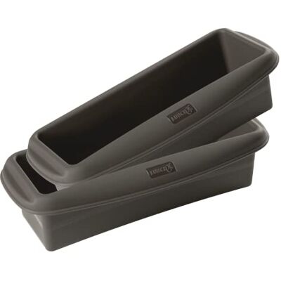 Lurch FlexiForm 2-delige set broodbakvormen van 100% BPA-vrije platina siliconen, binnenmaat 20 x 6 cm, zwart Lurch FlexiForm 2-delige set broodbakvormen van 100% BPA-vrije platina siliconen, binnenmaat 20 x 6 cm, zwart