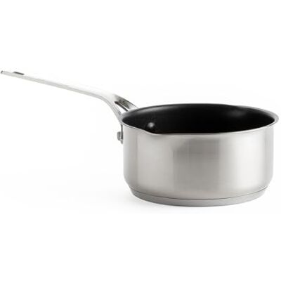 KitchenAid Anti-aanbakpan van roestvrij staal zonder PFAS 16 cm / 1,5 l, inductie-coating, ovenbestendig, vaatwasmachinebestendig, zilver KitchenAid Anti-aanbakpan van roestvrij staal zonder PFAS 16 cm / 1,5 l, inductie-coating, ovenbestendig, vaatwasmachinebestendig, zilver
