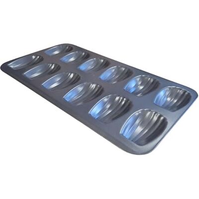 mastrad Plaat 12 Madeleines 2-laags coating PFAS- en PTFE vrij 39.2 x 22.5 x 1.5 cm Opdruk 8 cm mastrad Plaat 12 Madeleines 2-laags coating PFAS- en PTFE vrij 39.2 x 22.5 x 1.5 cm Opdruk 8 cm