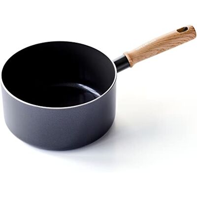 GreenChef Vintage Gezonde Keramisch Antiaanbaklaag 20cm/3,1 liter steelpan, Wood Inspired Handle, PFAS-Free, Induction Suitable, Dishwasher Safe, Grey GreenChef Vintage Gezonde Keramisch Antiaanbaklaag 20cm/3,1 liter steelpan, Wood Inspired Handle, PFAS-Free, Induction Suitable, Dishwasher Safe, Grey