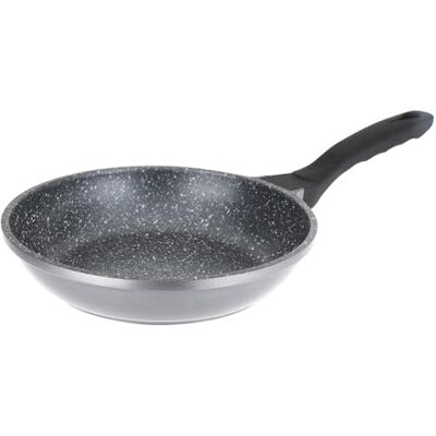 Sitram 714212 pan van gegoten aluminium voor binnen, steenlook, Ø 20 cm H4,5 cm, Whitford Xylan antiaanbaklaag, 2-laags, PFOA-vrij, hittebestendige soft-touch handgreep, voor alle warmtebronnen, Sitram 714212 pan van gegoten aluminium voor binnen, steenlook, Ø 20 cm H4,5 cm, Whitford Xylan antiaanbaklaag, 2-laags, PFOA-vrij, hittebestendige soft-touch handgreep, voor alle warmtebronnen,