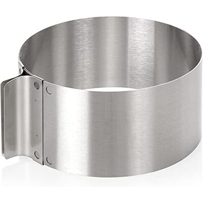 wenco Taartring, verstelbaar, 16-30 cm, 8 cm hoge taartring van roestvrij staal, bakaccessoires voor taarten, hittebestendig tot 180 °C, roestvrij, zilver, vaatwasmachinebestendig wenco Taartring, verstelbaar, 16-30 cm, 8 cm hoge taartring van roestvrij staal, bakaccessoires voor taarten, hittebestendig tot 180 °C, roestvrij, zilver, vaatwasmachinebestendig