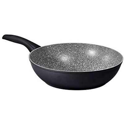 Aeternum 0E6SP28/TWFB Zwart Parel Inductiewok - Wok Aeternum 0E6SP28/TWFB Zwart Parel Inductiewok - Wok