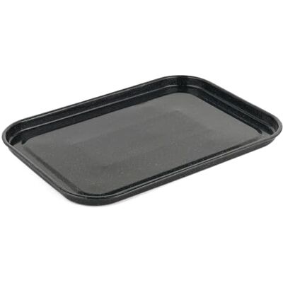 Salter BW12812EU7 36cm Baking Tray – Vitreous Enamel Coated Steel, Dishwasher Safe Oven Tray, Oven Safe up to 220°C/Gas Mark 7, Easy Clean Cookie Sheet, Durable Oven Tin for Roasting Vegetables, Black Salter BW12812EU7 36cm Baking Tray – Vitreous Enamel Coated Steel, Dishwasher Safe Oven Tray, Oven Safe up to 220°C/Gas Mark 7, Easy Clean Cookie Sheet, Durable Oven Tin for Roasting Vegetables, Black