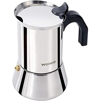wenco Premium Espressokoker, 4 kopjes, 500 ml, voor alle soorten fornuizen incl. inductie, mokkakan van roestvrij staal, 11,3 x 16,5 x 18,7 cm, zilver wenco Premium Espressokoker, 4 kopjes, 500 ml, voor alle soorten fornuizen incl. inductie, mokkakan van roestvrij staal, 11,3 x 16,5 x 18,7 cm, zilver