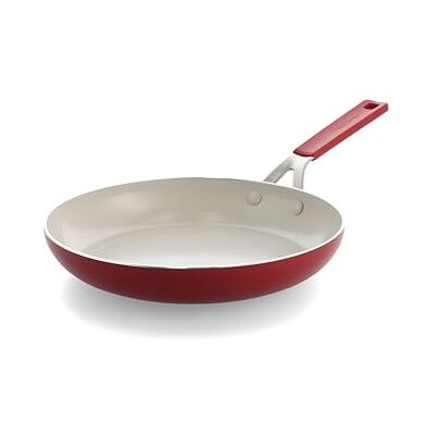 KitchenAid Aluminium Koekenpan Keramisch Antiaanbak, 28 cm, PFAS-Vrij, Inductiegeschikt, RVS-Greep, Ovenbestendig, Vaatwasmachinebestendig, Empire Red KitchenAid Aluminium Koekenpan Keramisch Antiaanbak, 28 cm, PFAS-Vrij, Inductiegeschikt, RVS-Greep, Ovenbestendig, Vaatwasmachinebestendig, Empire Red