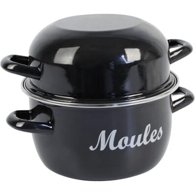 Crealys 545411 Traditionele bakpan van geëmailleerd staal, zwart, Ø 20 cm, 2,8 l, pan voor alle warmtebronnen, inclusief inductie Crealys 545411 Traditionele bakpan van geëmailleerd staal, zwart, Ø 20 cm, 2,8 l, pan voor alle warmtebronnen, inclusief inductie