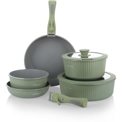 KASANOVA - Eaziclip 9-piece - Groen - Kookgerei-set KASANOVA - Eaziclip 9-piece - Groen - Kookgerei-set