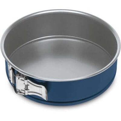 Guardini , Linea XBake taartvorm, openklapbaar, 1 bodem 22 cm, staal met anti-aanbaklaag, "groen staal" met nieuwe PFAS-coating, grijs/blauw Guardini , Linea XBake taartvorm, openklapbaar, 1 bodem 22 cm, staal met anti-aanbaklaag, "groen staal" met nieuwe PFAS-coating, grijs/blauw