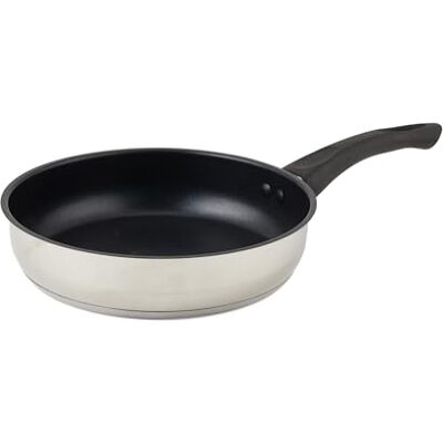 Russell Hobbs Roestvrijstalen 24 cm Koekenpan – Antiaanbaklaag Kookpan, Gemakkelijk Schoon te Maken, Geschikt voor Inductiekookplaat, Blijft Koel Handvat, Vaatwasmachinebestendig, Hoge Randen Russell Hobbs Roestvrijstalen 24 cm Koekenpan – Antiaanbaklaag Kookpan, Gemakkelijk Schoon te Maken, Geschikt voor Inductiekookplaat, Blijft Koel Handvat, Vaatwasmachinebestendig, Hoge Randen