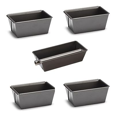 patisse 72915 Set van 5 creatieve bakvormen, set van 5 taartvormen met 1 bakvorm 15 cm en 4 mini-cakevormen 9 cm Profi gecoat staal, antracietgrijs patisse 72915 Set van 5 creatieve bakvormen, set van 5 taartvormen met 1 bakvorm 15 cm en 4 mini-cakevormen 9 cm Profi gecoat staal, antracietgrijs