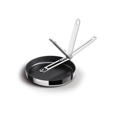 Joseph Joseph Space Steel antiaanbak pan 24 cm RVS keramiek, inductie, inklapbare handgreep, ovenbestendig Joseph Joseph Space Steel antiaanbak pan 24 cm RVS keramiek, inductie, inklapbare handgreep, ovenbestendig