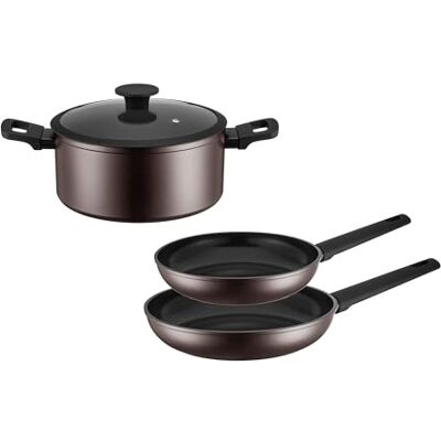 MÄSER Serie Stellara, steelpan, 4-delig, kookpan, steelpan, braadpan, brons MÄSER Serie Stellara, steelpan, 4-delig, kookpan, steelpan, braadpan, brons