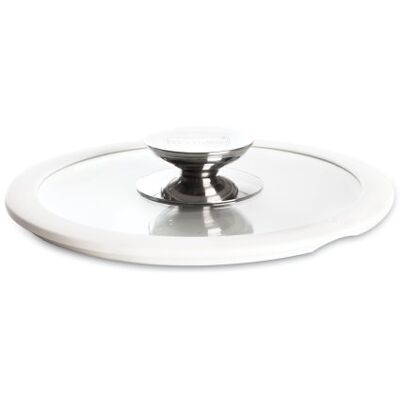 Berndes Glazen deksel met witte siliconenring 16 cm Berndes Glazen deksel met witte siliconenring 16 cm