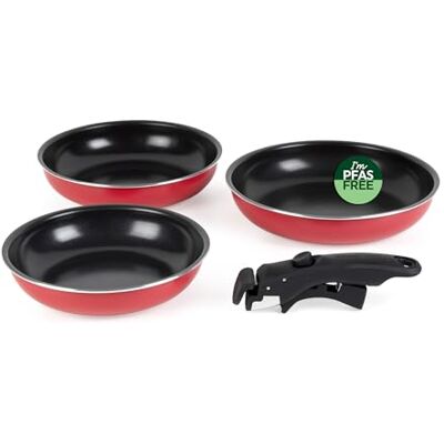 Russell Hobbs Smart Clip Koekenpannenset 20/24/28 cm, antiaanbak 4-delig set, afneembare Soft Touch-clipgreep, ovenbestendig zonder greep, alle warmtebronnen incl. inductie, stapelbaar Russell Hobbs Smart Clip Koekenpannenset 20/24/28 cm, antiaanbak 4-delig set, afneembare Soft Touch-clipgreep, ovenbestendig zonder greep, alle warmtebronnen incl. inductie, stapelbaar
