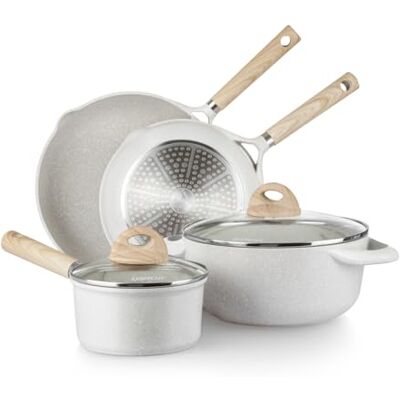 Kasanova Kookgerei Set - Model Belly - Non-stick, Inductiegeschikt Kasanova Kookgerei Set - Model Belly - Non-stick, Inductiegeschikt