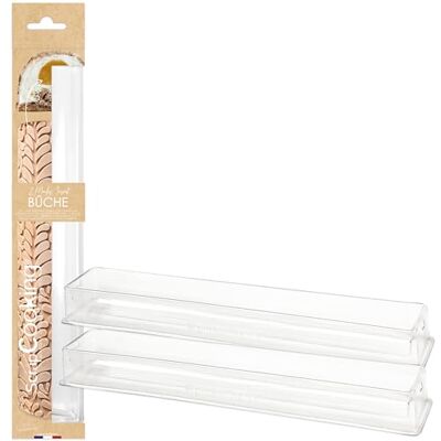 ScrapCooking 1961 2 bakvormen voor kerstboomstammen – 2 halfstijve en herbruikbare pvc-vormen – lengte 30 cm – accessoires voor gebak, kerstdessert – met recept ScrapCooking 1961 2 bakvormen voor kerstboomstammen – 2 halfstijve en herbruikbare pvc-vormen – lengte 30 cm – accessoires voor gebak, kerstdessert – met recept