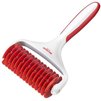 Westmark Deegsnijder/rasterroller, lengte: 19,5 cm, kunststof, wit/rood, 32182270 Westmark Deegsnijder/rasterroller, lengte: 19,5 cm, kunststof, wit/rood, 32182270