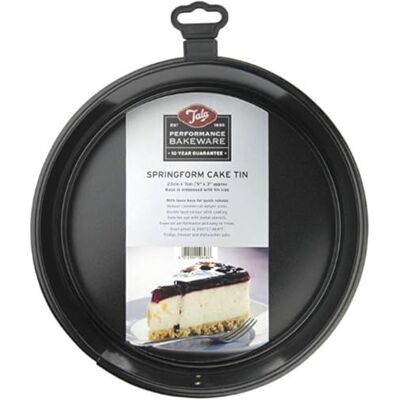 Tala Performance Ronde Springvorm 24,4 cm met Uitneembare Bodem, Koolstofstaal, Eclipse Dubbele Antiaanbaklaag, Diep 7 cm, Oven tot 240 C Tala Performance Ronde Springvorm 24,4 cm met Uitneembare Bodem, Koolstofstaal, Eclipse Dubbele Antiaanbaklaag, Diep 7 cm, Oven tot 240 C