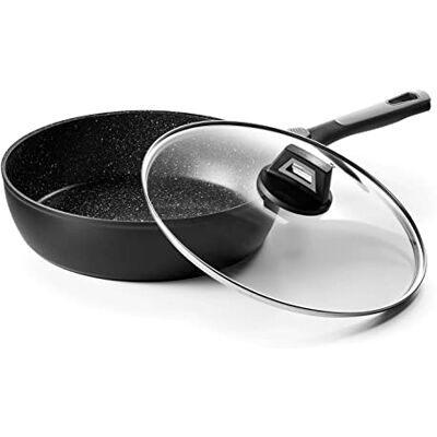 Pradel Excellence Pierra koekenpan 28 cm gesmeed aluminium steenachtige coating dikte 2,5/4,0 mm afneembare handgreep geschikt voor alle warmtebronnen, inclusief inductie, glas Pradel Excellence Pierra koekenpan 28 cm gesmeed aluminium steenachtige coating dikte 2,5/4,0 mm afneembare handgreep geschikt voor alle warmtebronnen, inclusief inductie, glas