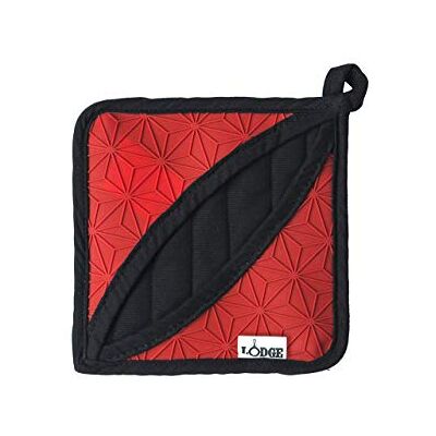 Lodge ASFPH41 Trivet/pannenlap, Silicone, Rood/Zwart Lodge ASFPH41 Trivet/pannenlap, Silicone, Rood/Zwart