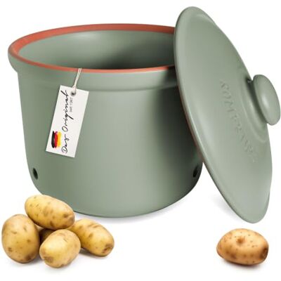 Römertopf MAXI PLUS Verspan 5,5 liter aardappelpot keramiek ademende klei houdt groenten langer vers ideale luchtcirculatie groen Römertopf MAXI PLUS Verspan 5,5 liter aardappelpot keramiek ademende klei houdt groenten langer vers ideale luchtcirculatie groen