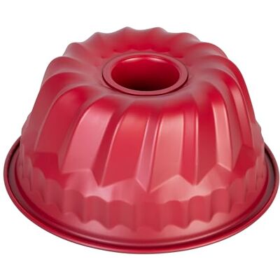 wenco Mini-tulbandvorm, 18 cm, hoogwaardige antiaanbaklaag, robuust staal, gelijkmatige warmteverdeling, stijlvol rood, ideaal voor kleine cakes, gemakkelijk te reinigen wenco Mini-tulbandvorm, 18 cm, hoogwaardige antiaanbaklaag, robuust staal, gelijkmatige warmteverdeling, stijlvol rood, ideaal voor kleine cakes, gemakkelijk te reinigen