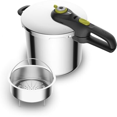 Rowenta Tefal Secure Neo 8L, snelkookpan van roestvrij staal, voor 5-8 personen, snelle resultaten, kwaliteit voor de juiste prijs, P2534449 Rowenta Tefal Secure Neo 8L, snelkookpan van roestvrij staal, voor 5-8 personen, snelle resultaten, kwaliteit voor de juiste prijs, P2534449