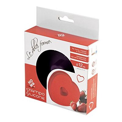 HOME 8354500 bakvorm, hart, siliconen, meerkleurig, 12 cm HOME 8354500 bakvorm, hart, siliconen, meerkleurig, 12 cm