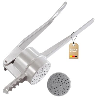 Westmark Spätzle- en pureepers, speciaal gevormde spätzlegaatjes, gegoten aluminium, lengte: 41 cm, Spätzlechef, zilver, 61202260 Westmark Spätzle- en pureepers, speciaal gevormde spätzlegaatjes, gegoten aluminium, lengte: 41 cm, Spätzlechef, zilver, 61202260