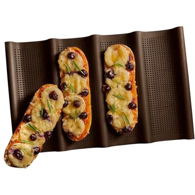 Lurch FlexiForm 85089 Mini Baguette Mat 32,5 x 20,5 cm Premium Platina Silicone Lurch FlexiForm 85089 Mini Baguette Mat 32,5 x 20,5 cm Premium Platina Silicone